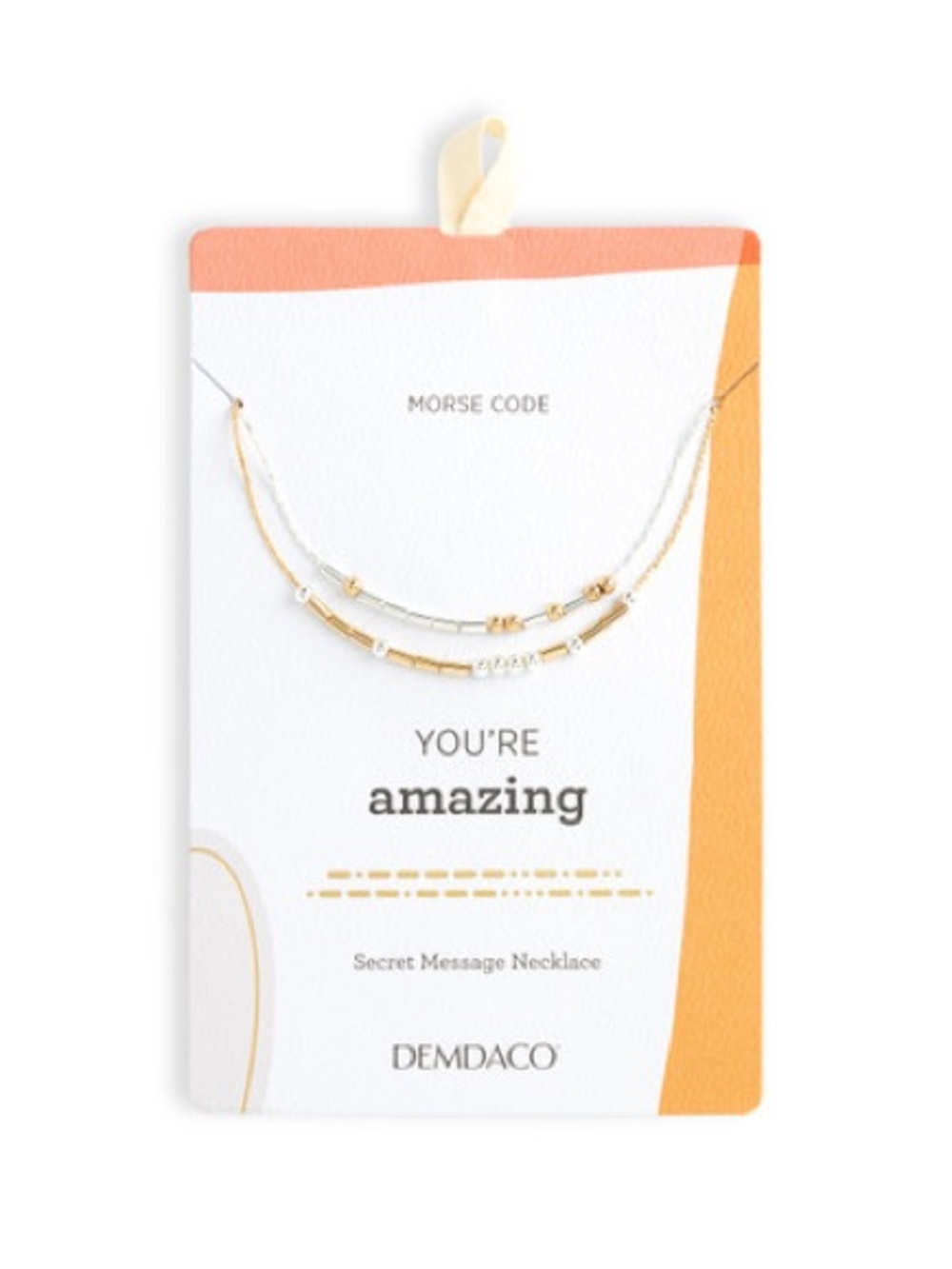 Demdaco Gold and Silver Morse Code Layered Necklace